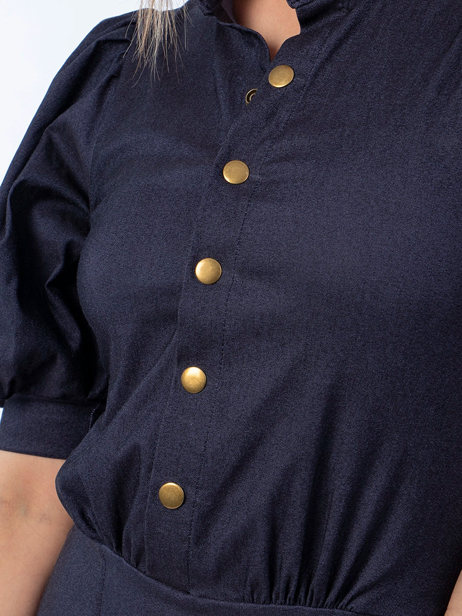 Vestido Chambray Azul Alina