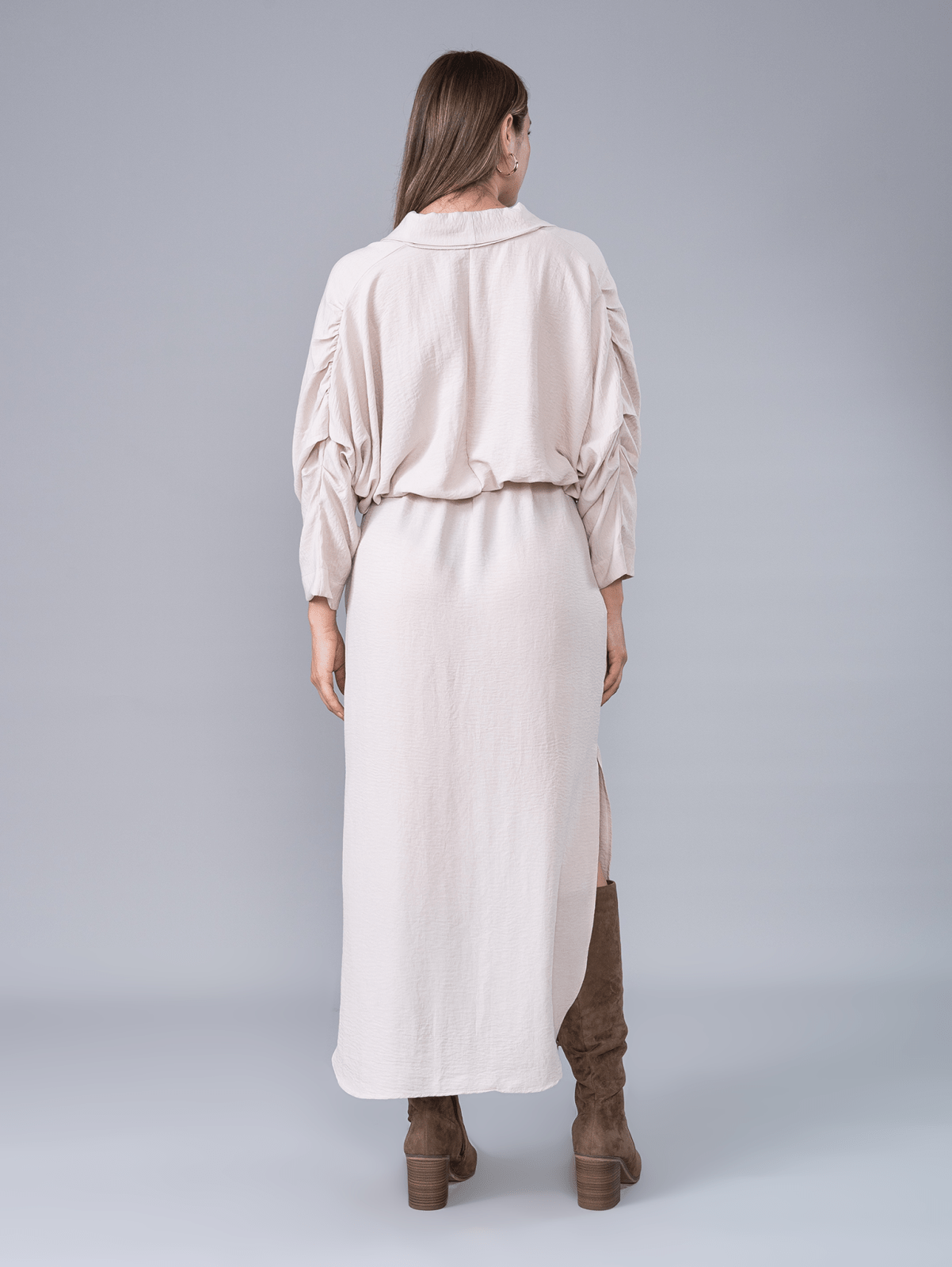 Vestido Largo Delia Beige - Vestido de La Matier