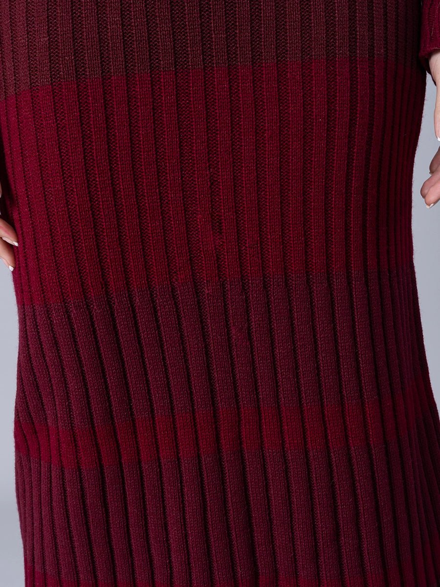 Vestido Tejido Allegra Borgoña - Vestido de La Matier