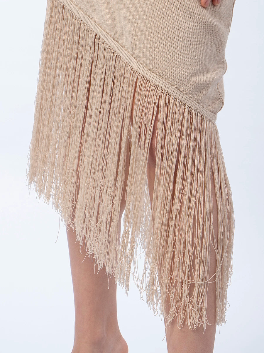 Vestido Tejido Fiorella Beige