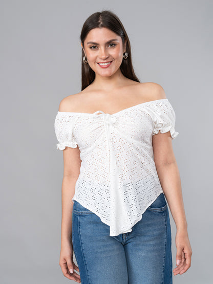 Blusa de Broderie Marsella Blanca