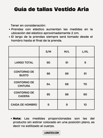 Vestido Aria Crema Estampado Azul