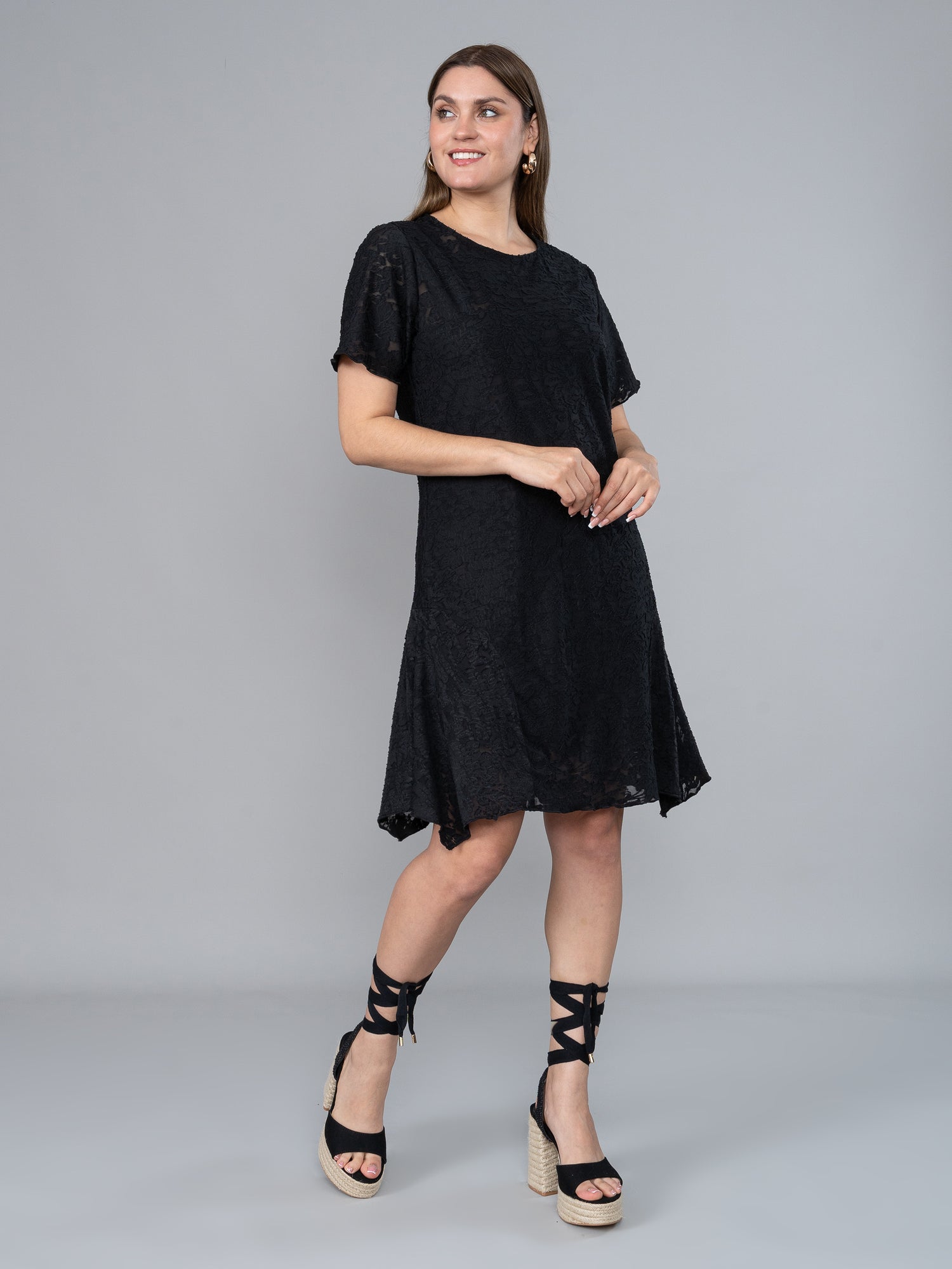 Vestido Erika Labrado Negro