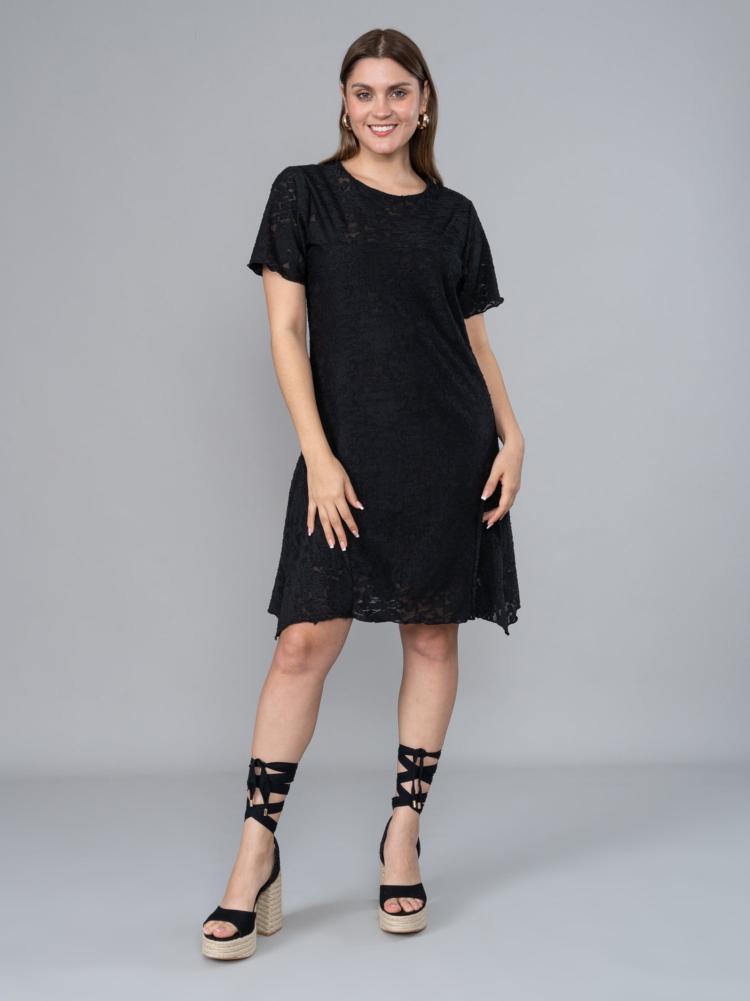 Vestido Erika Labrado Negro