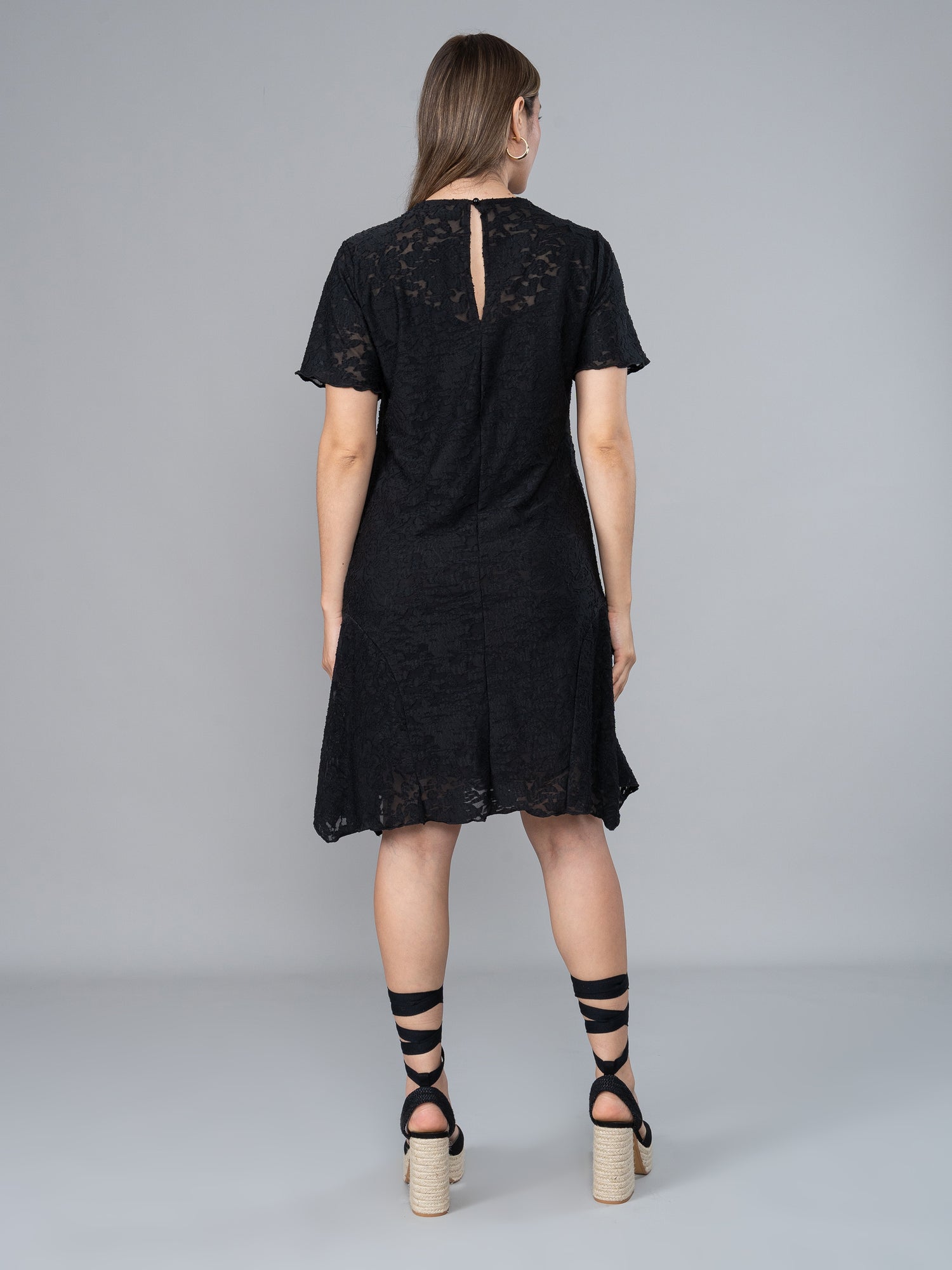 Vestido Erika Labrado Negro