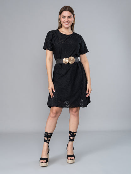 Vestido Erika Labrado Negro