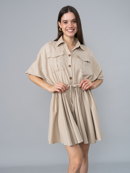 Vestido Amanda Beige