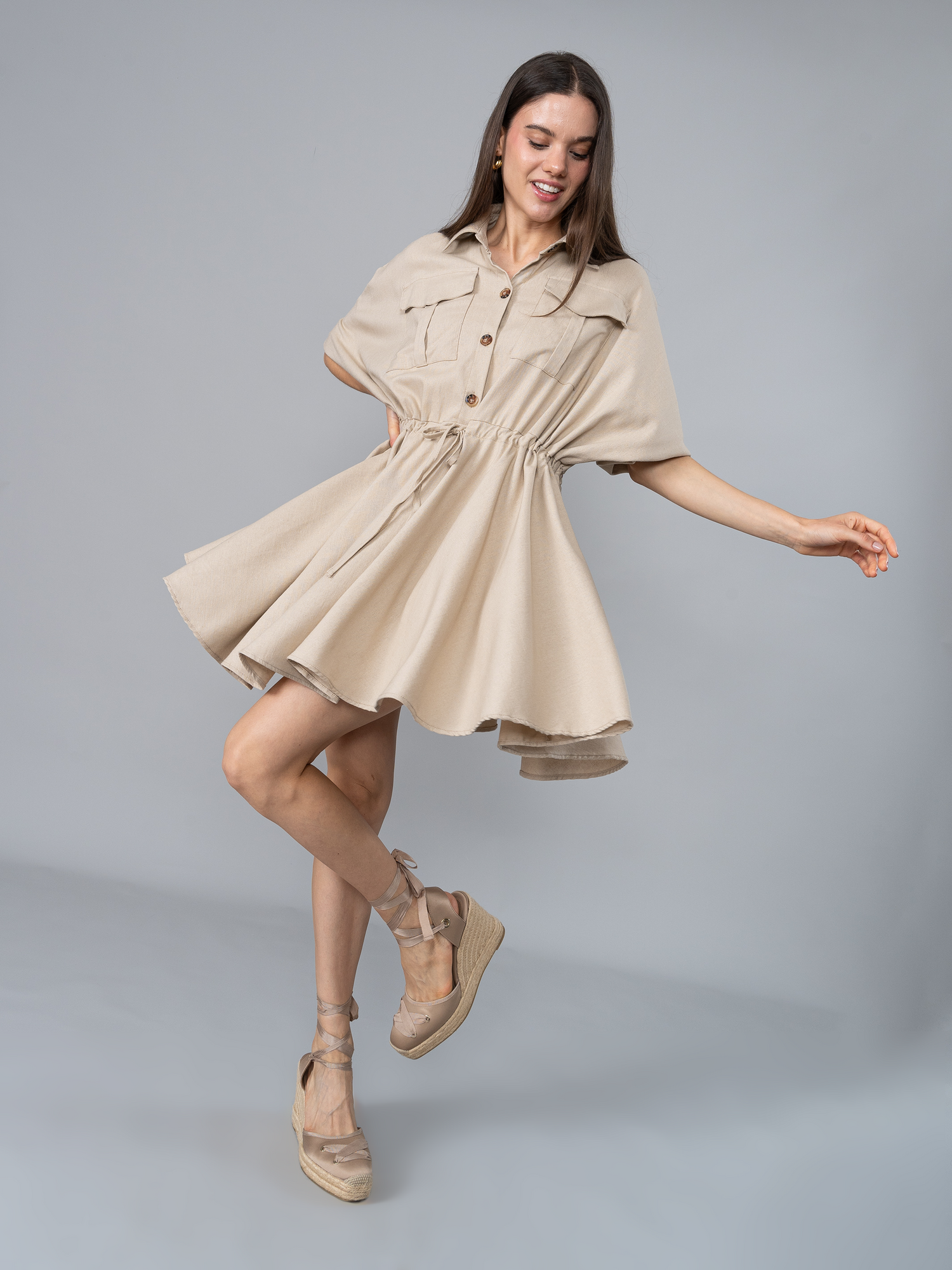 Vestido Amanda Beige