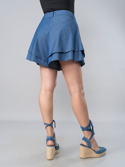 Falda/Short de Chambray Tatiana