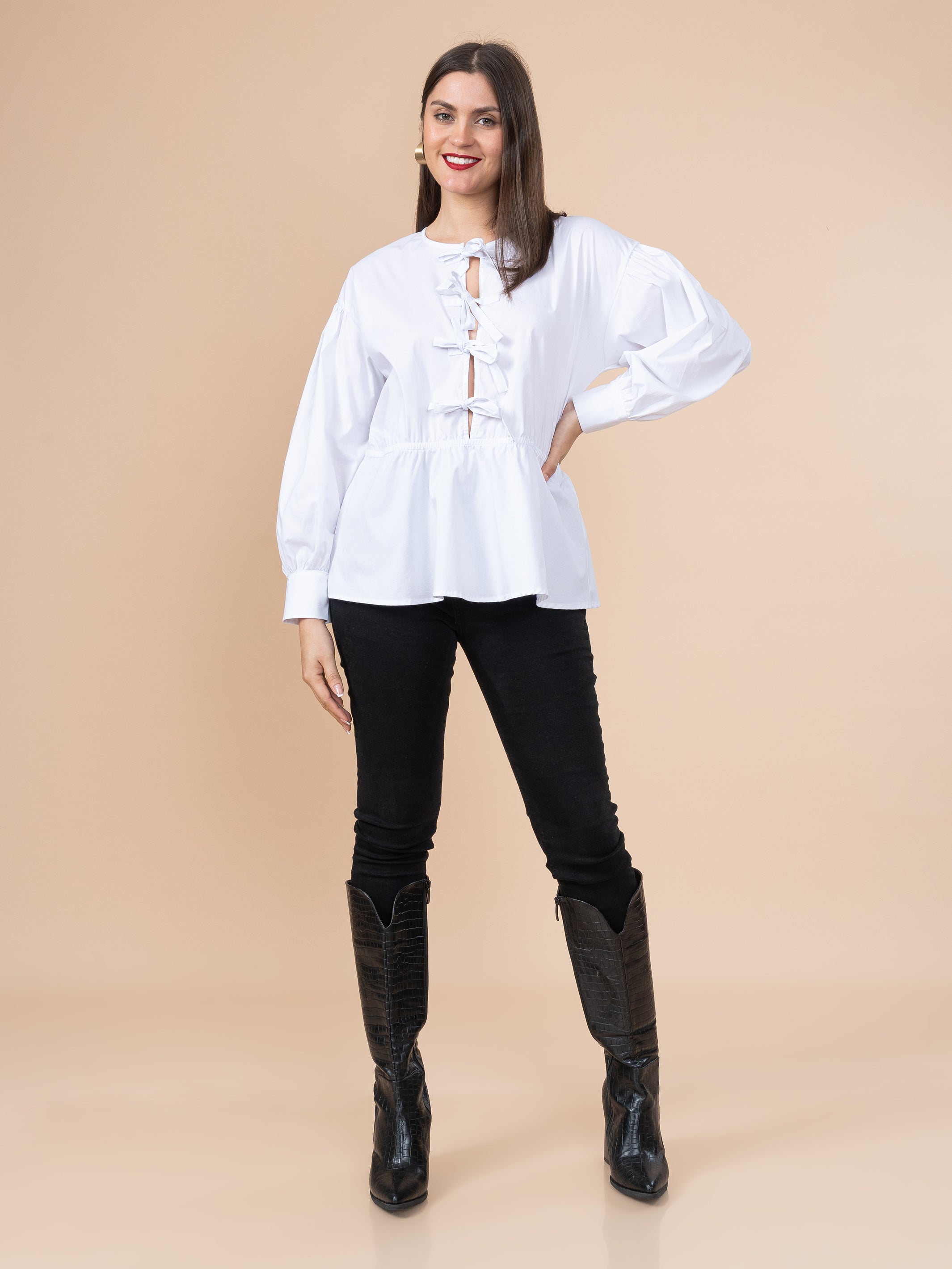 Blusa Lazo Blanco