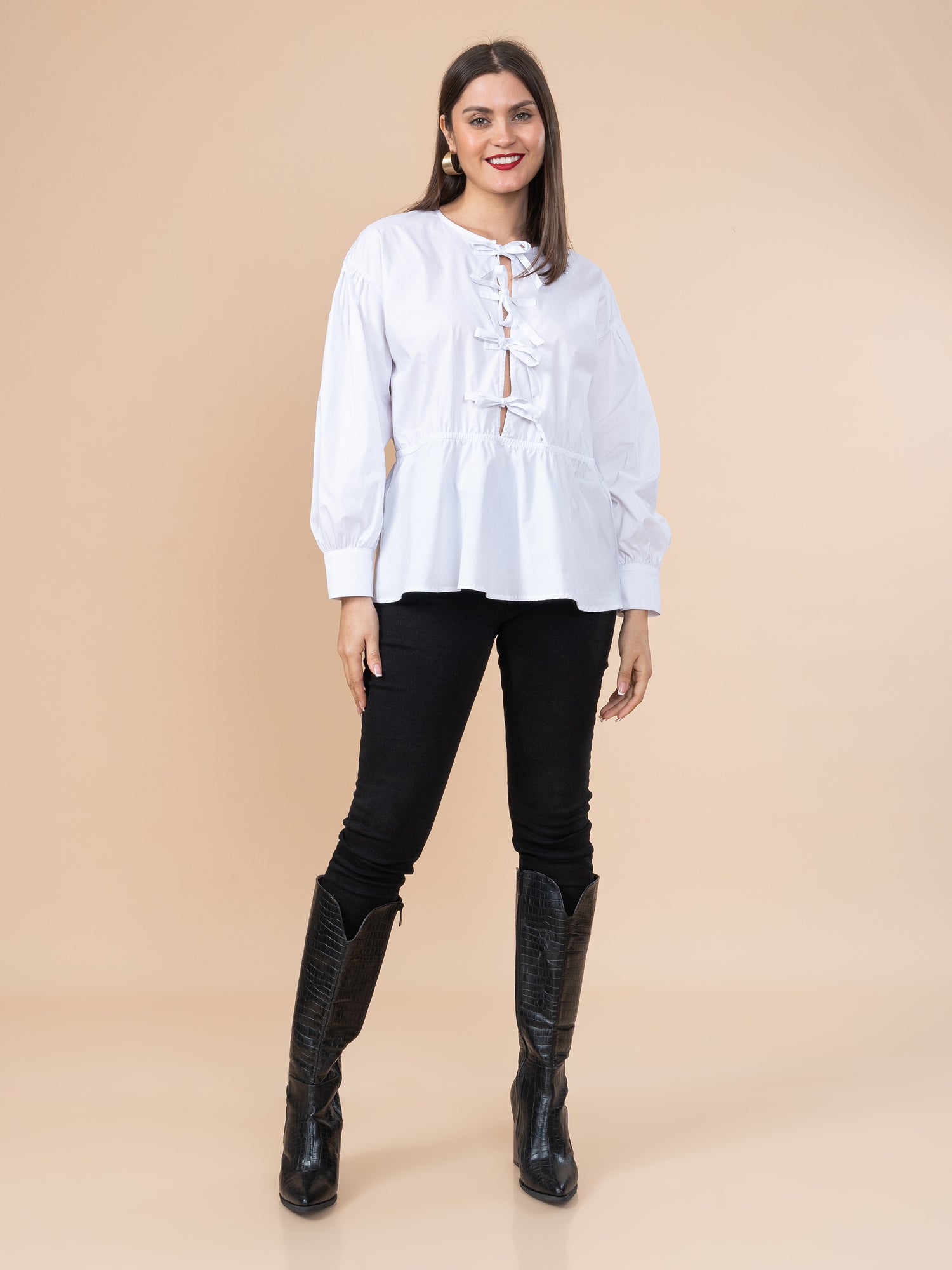 Blusa Lazo Blanco