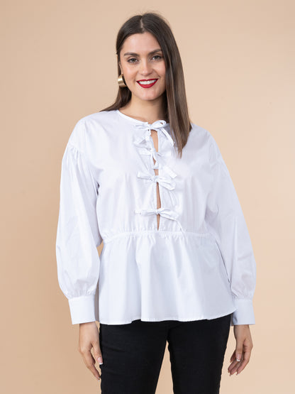 Blusa Lazo Blanco