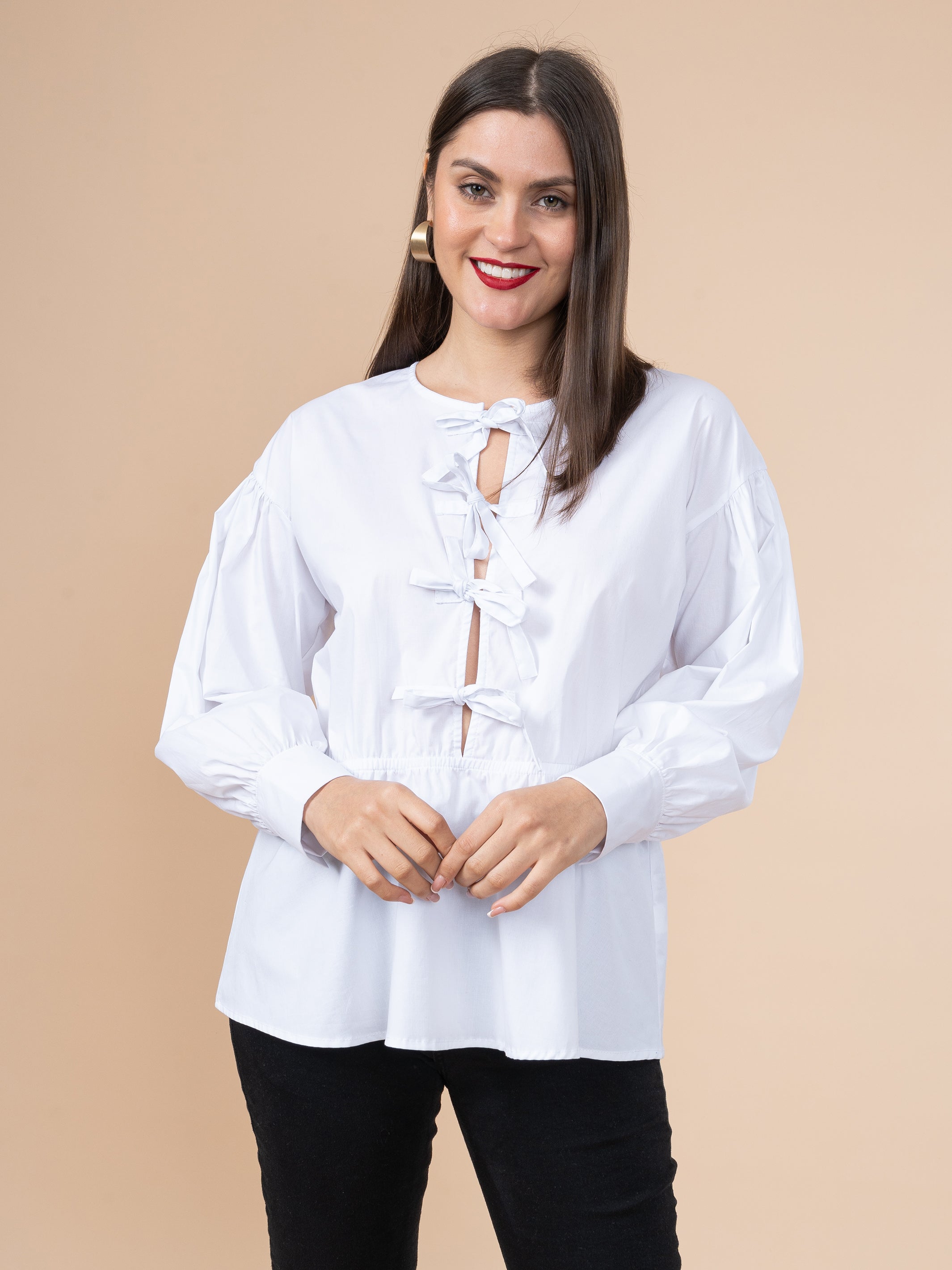 Blusa Lazo Blanco