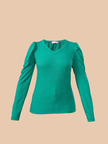 Polo Donna Manga Larga Verde