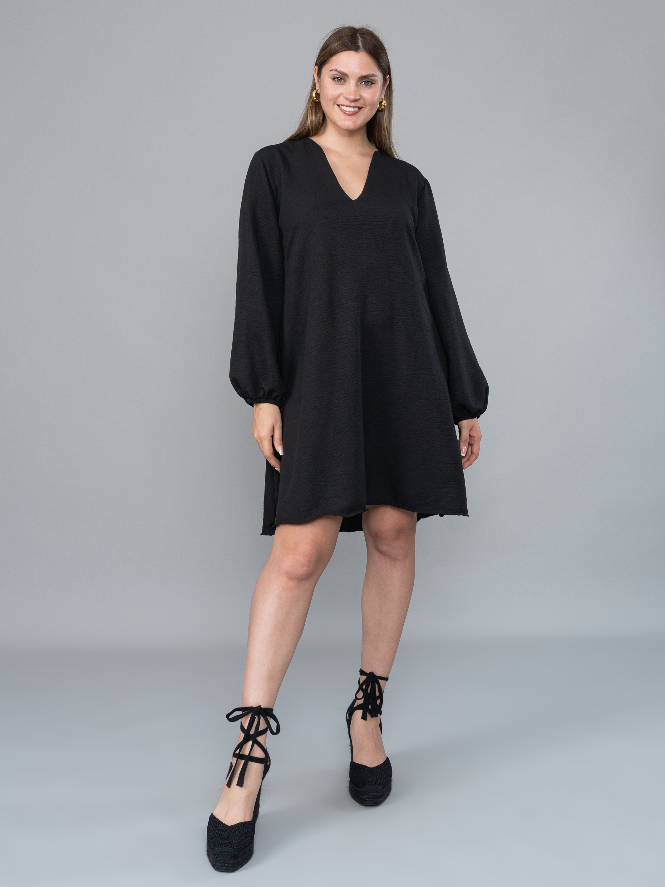 Vestido Eva Negro en Chalis