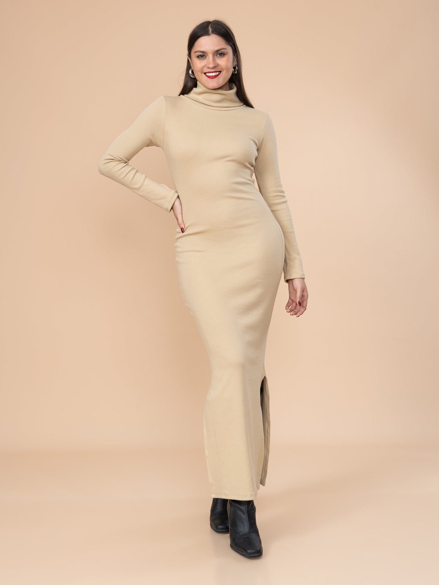 VESTIDO DANNA 2.0 BEIGE S/M OUTLET 4769