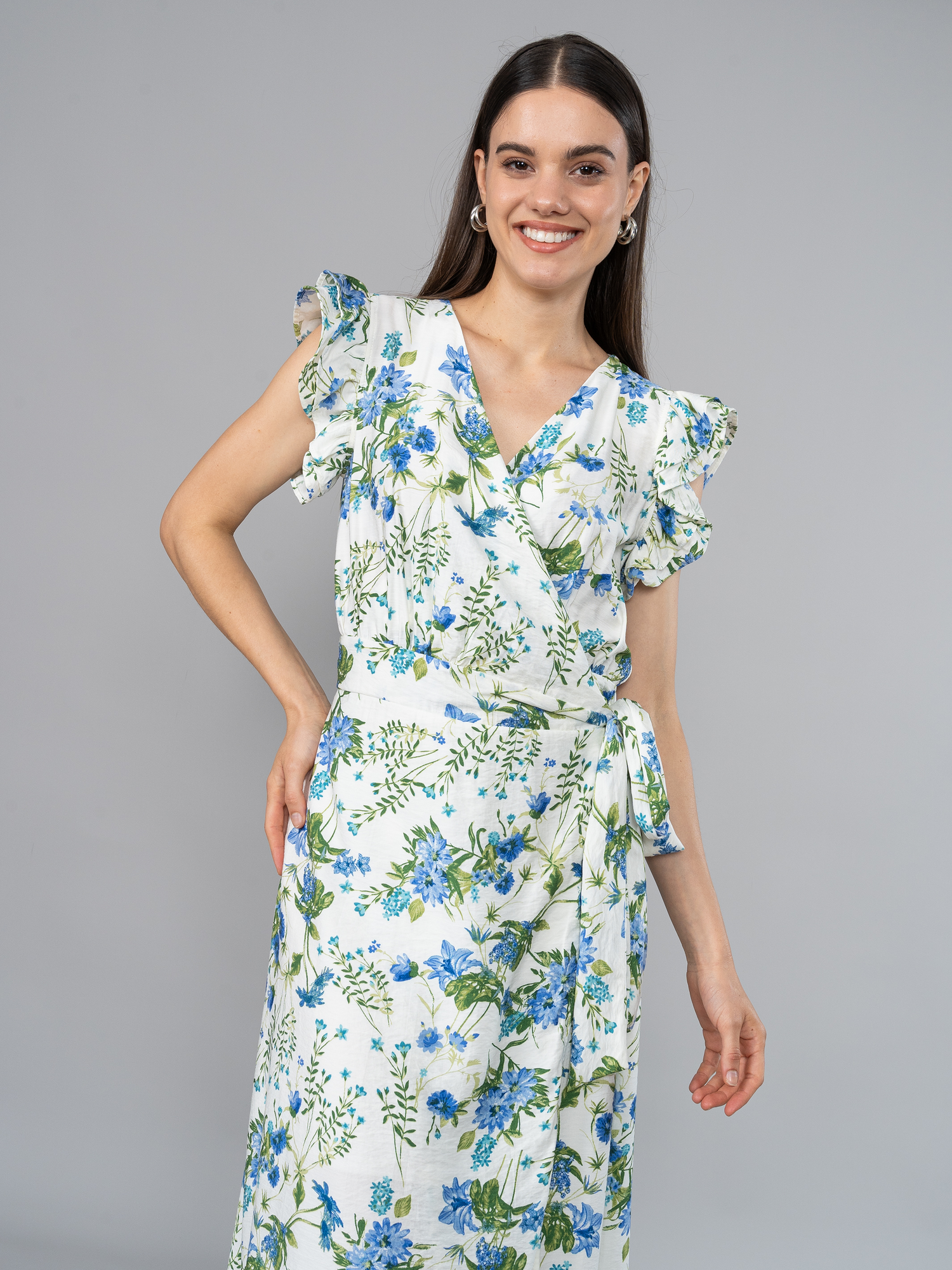 Vestido Luisa Estampado Azul