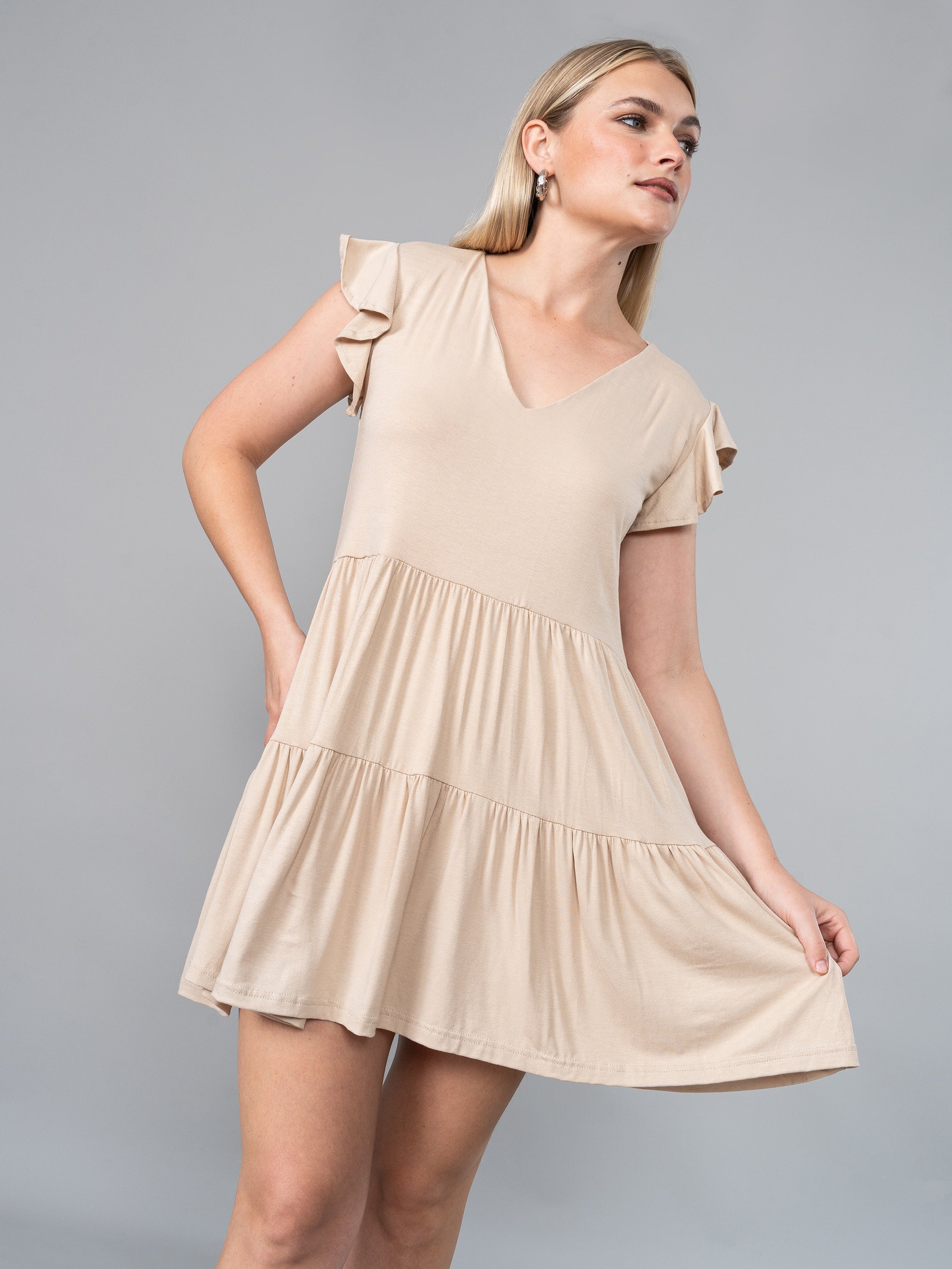 Vestido Flavia Beige