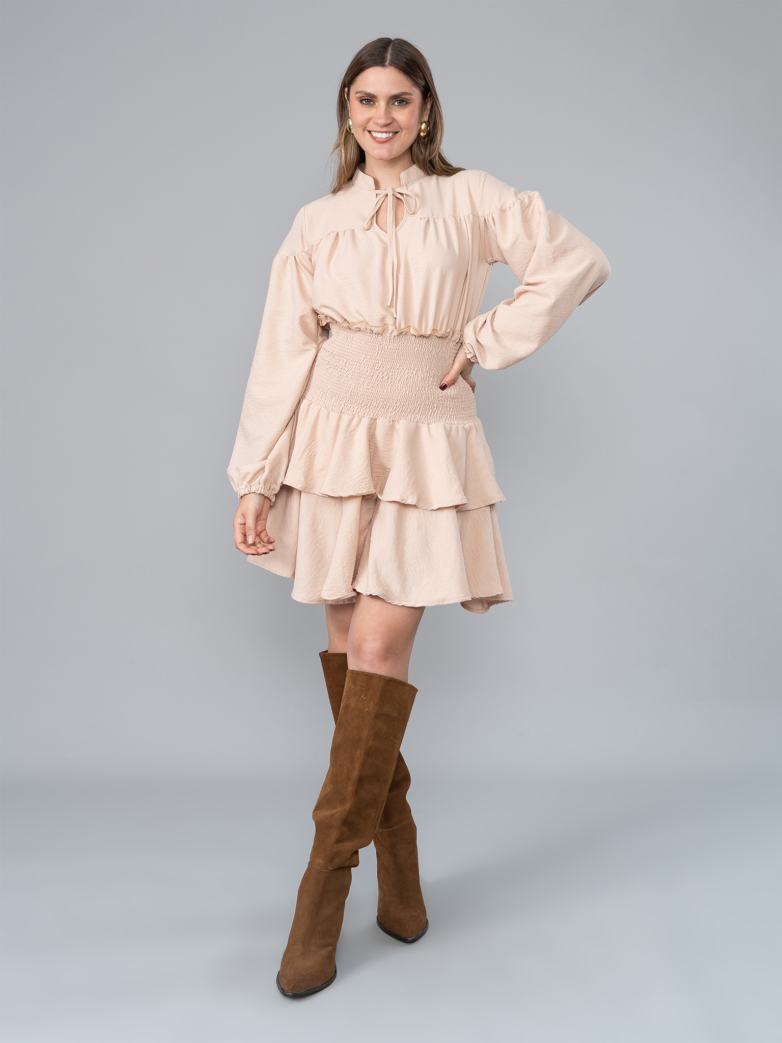 Vestido Ada Beige en Genova