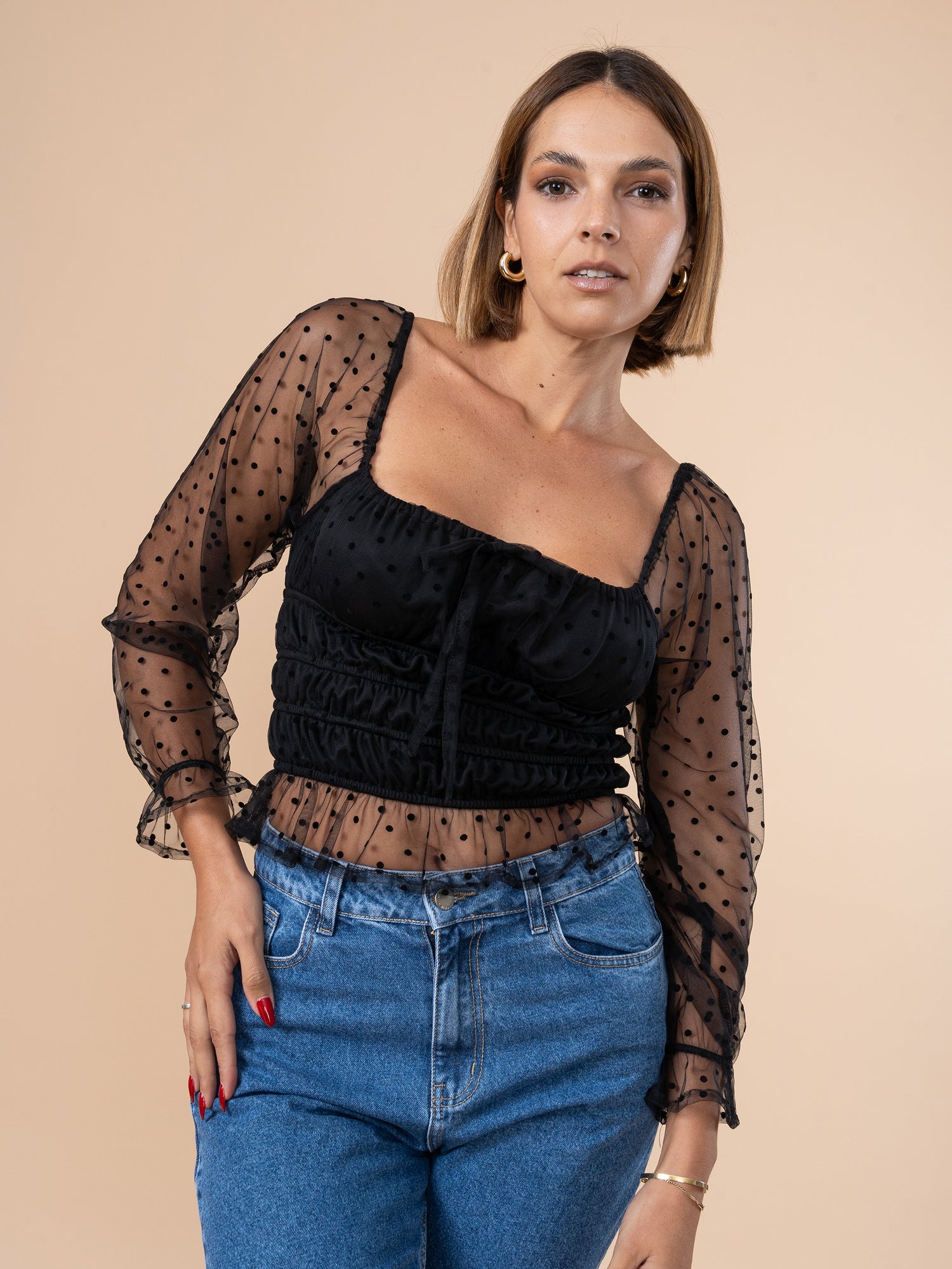 Blusa de Tul Negro