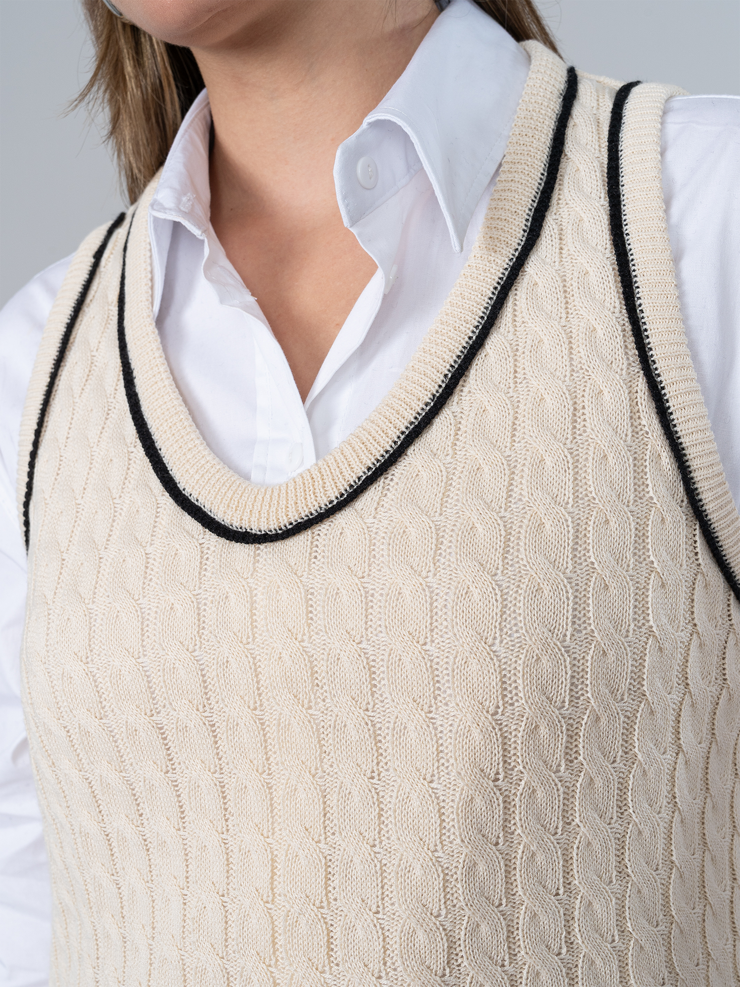Chaleco Micaela Tejido Beige