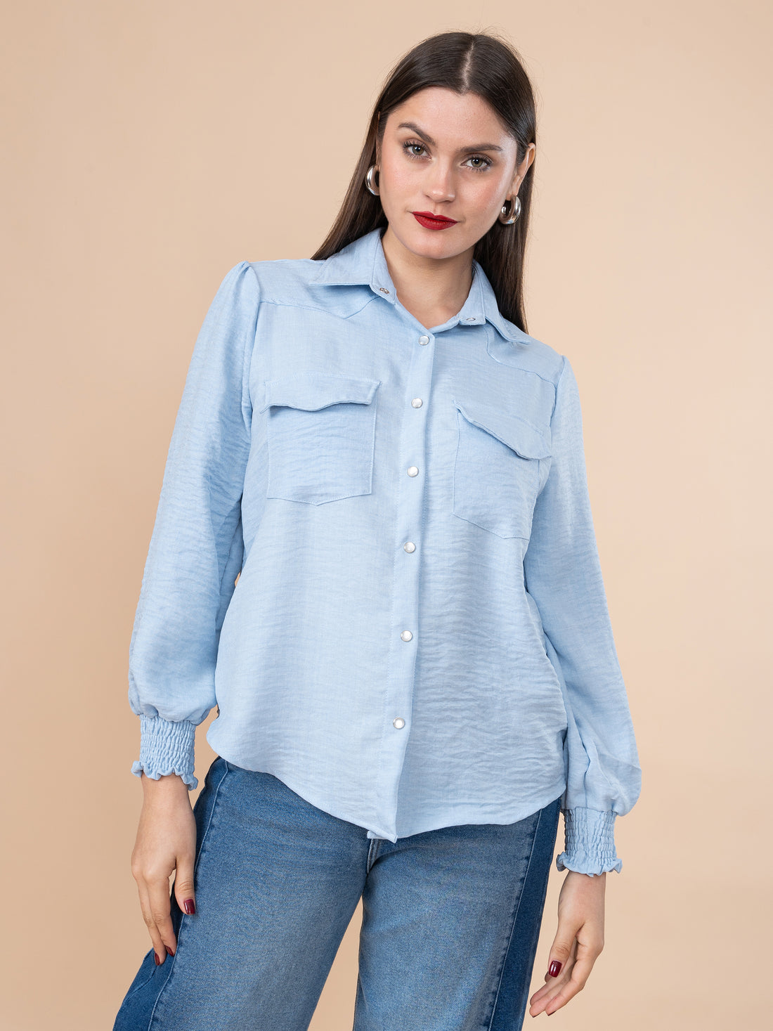 BLUSA CIELO CELESTE M/L OUTLET 4921