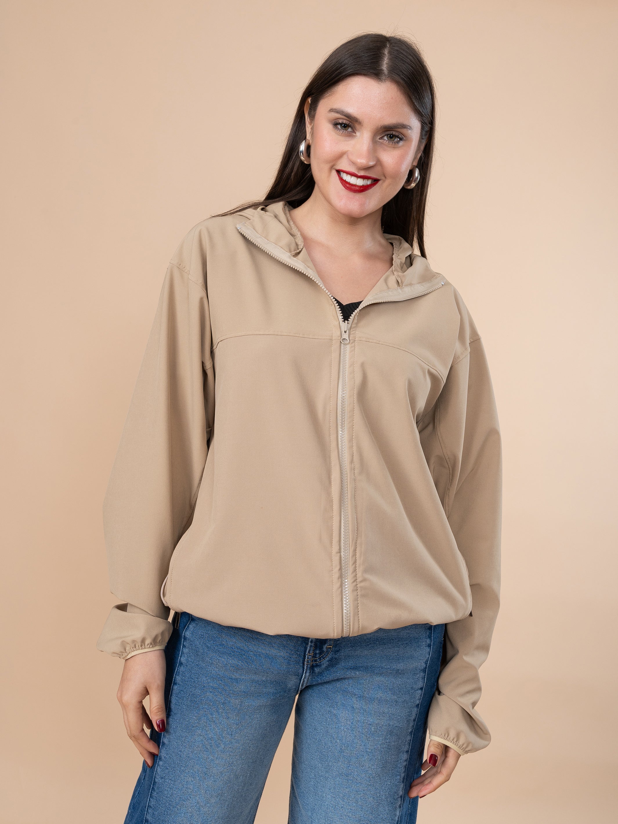 Cortaviento Impermeable Beige LM