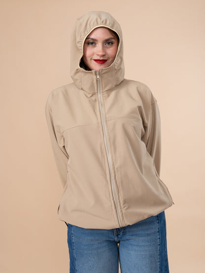 Cortaviento Impermeable Beige LM