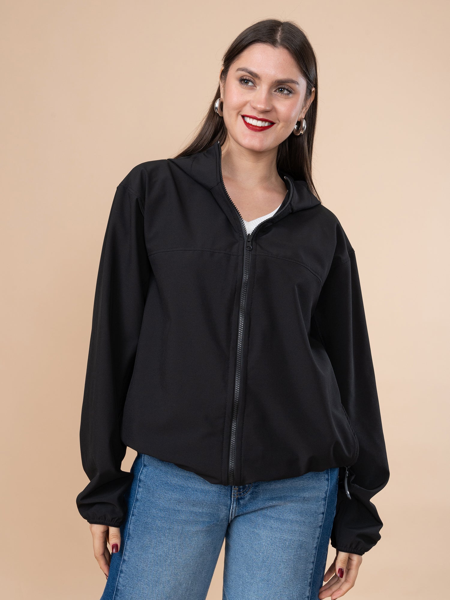 Cortaviento Impermeable Negro LM