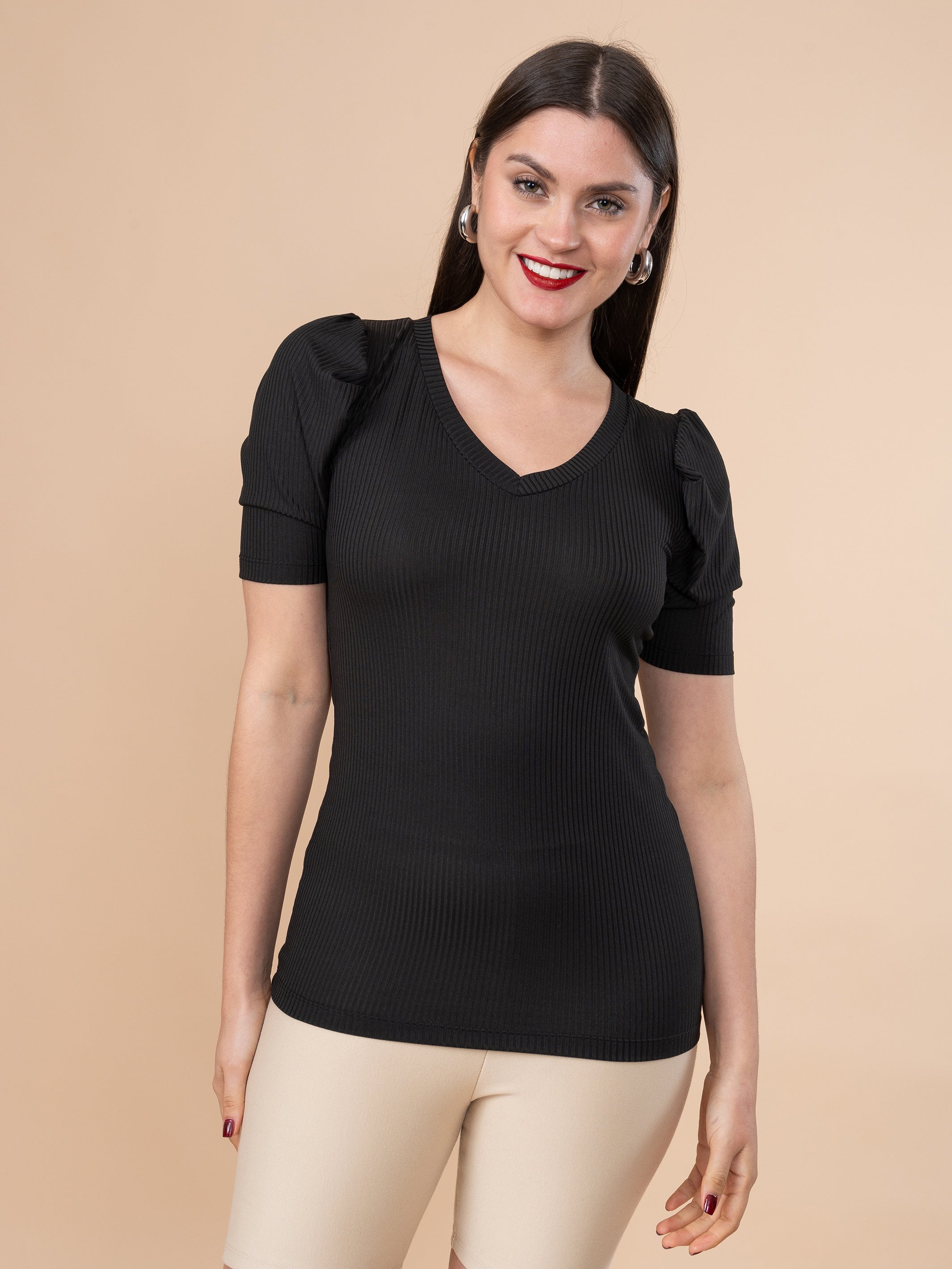 Polo Donna Manga Corta Negro