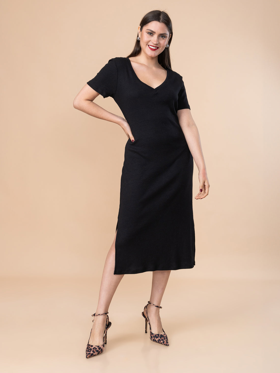 VESTIDO DE RIB LUNA NEGRO S/M OUTLET 4923