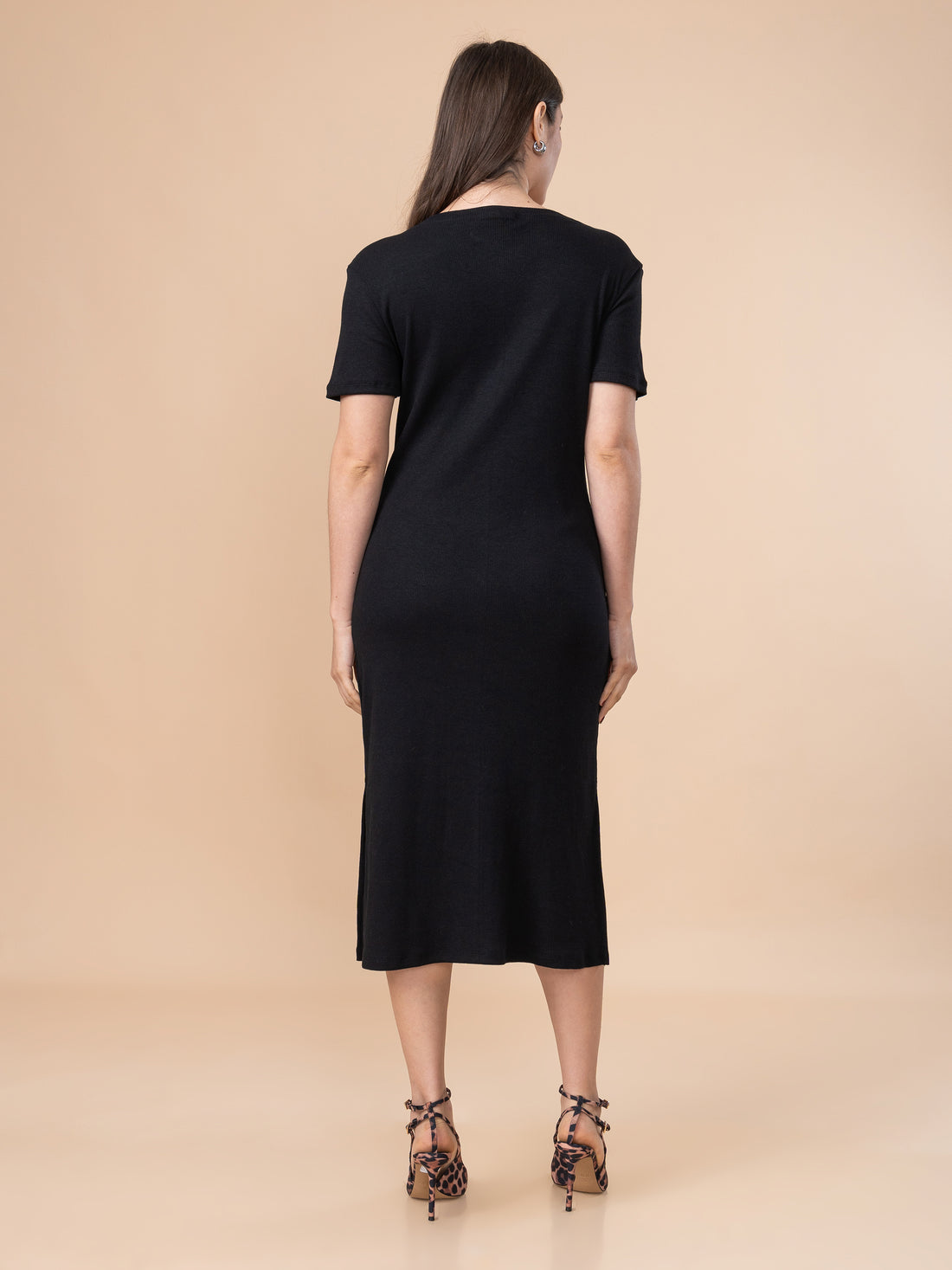 VESTIDO DE RIB LUNA NEGRO S/M OUTLET 4923