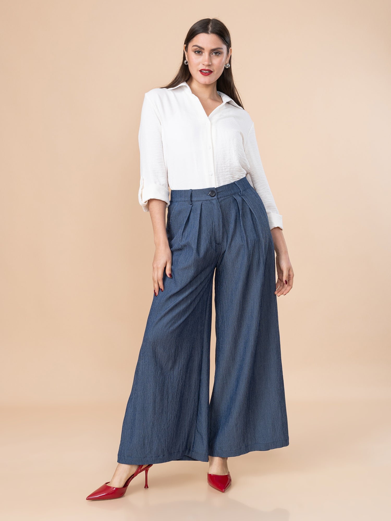 Pantalón de Chambray Tere Azul