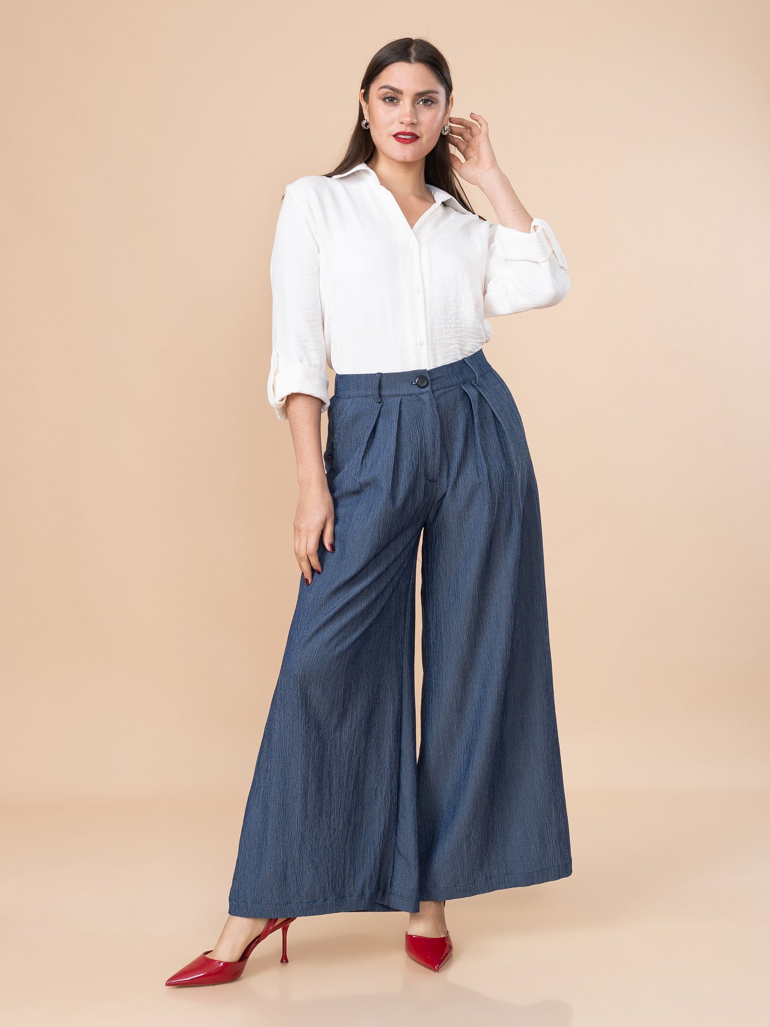 Pantalón de Chambray Tere Azul