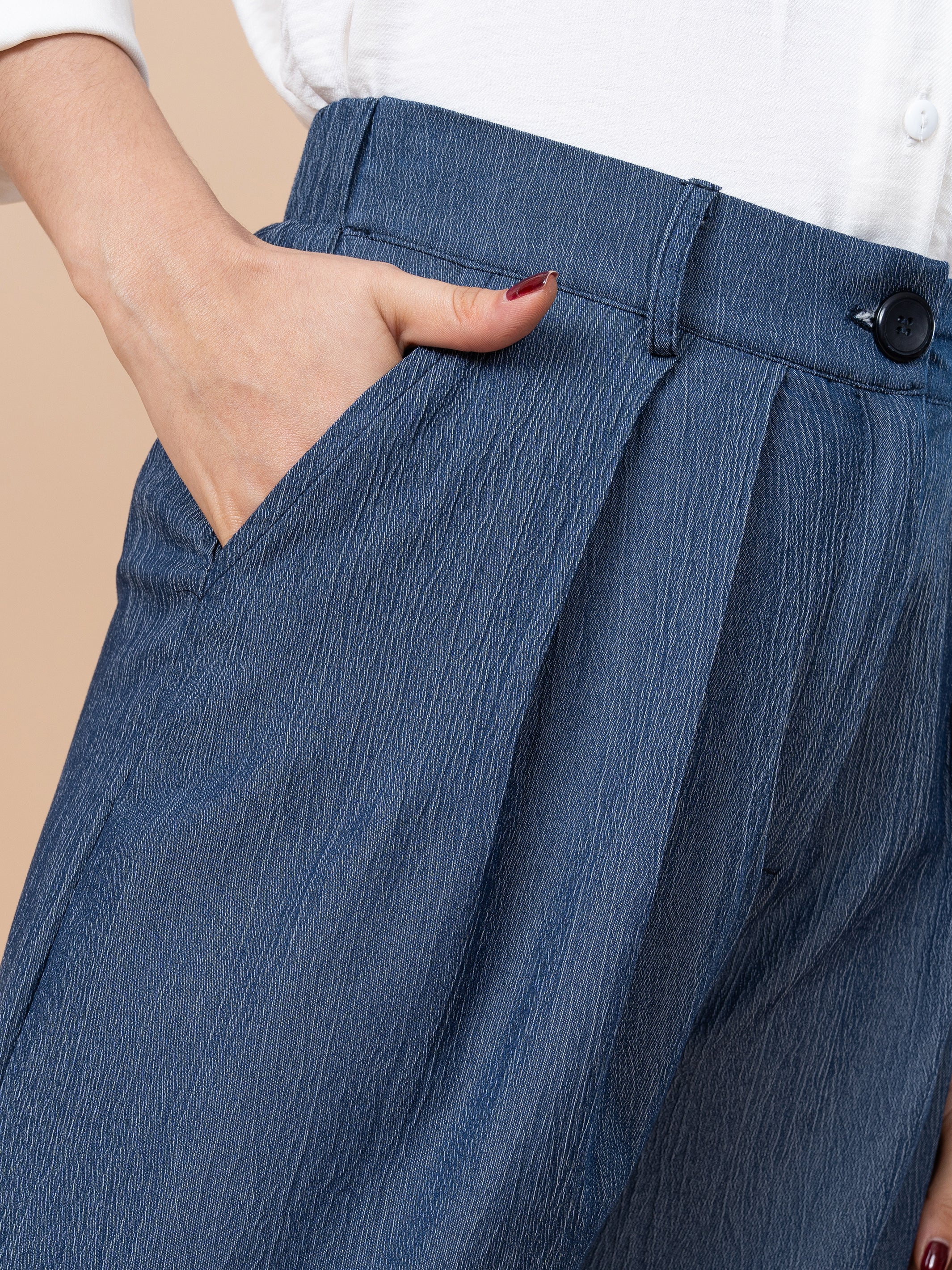 Pantalón de Chambray Tere Azul