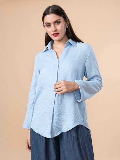 Blusa Básica Celeste