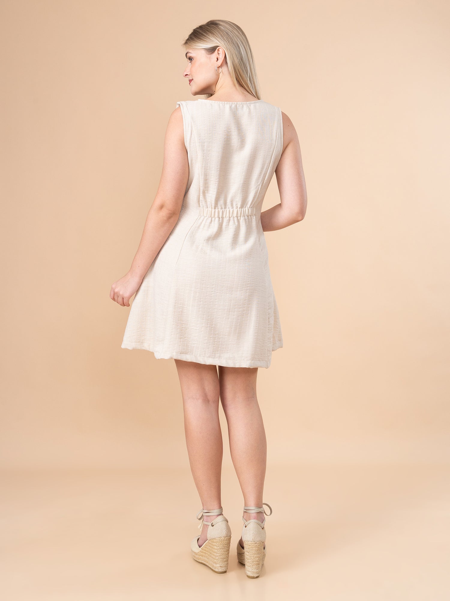 Vestido Alaya de Lino Beige