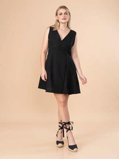 Vestido Alaya de Lino Negro