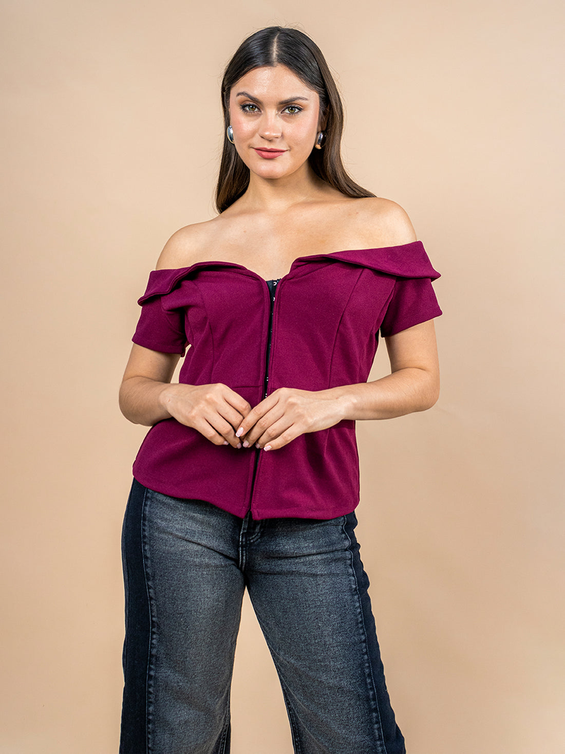 Blusa Corset Liliana Guinda