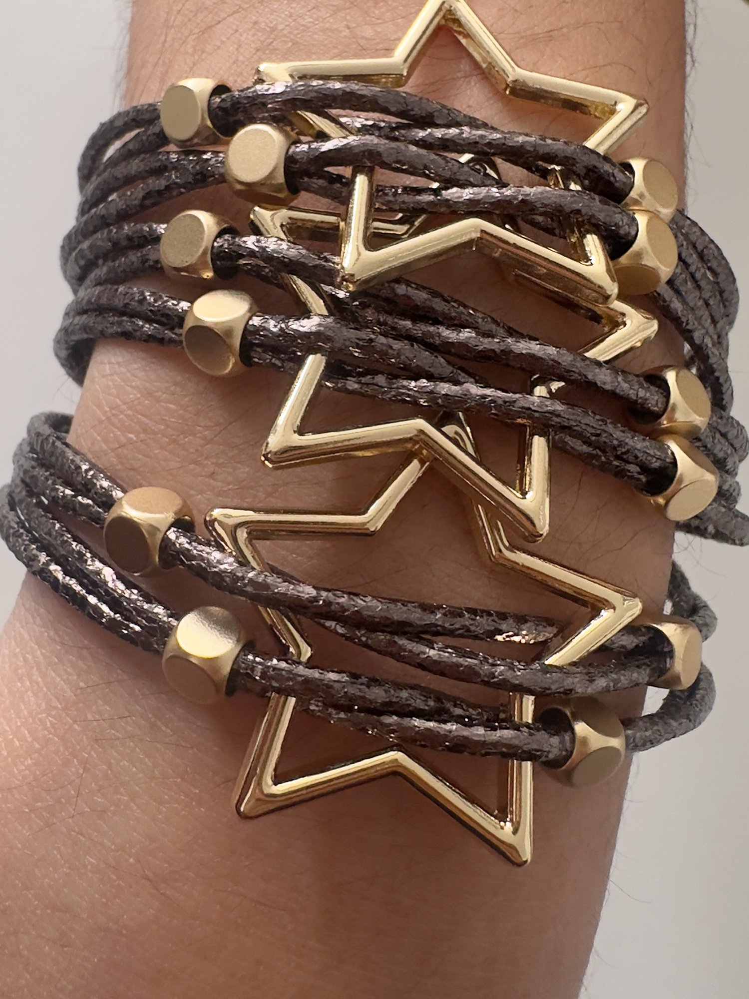 Pulsera Ocre de Estrellas