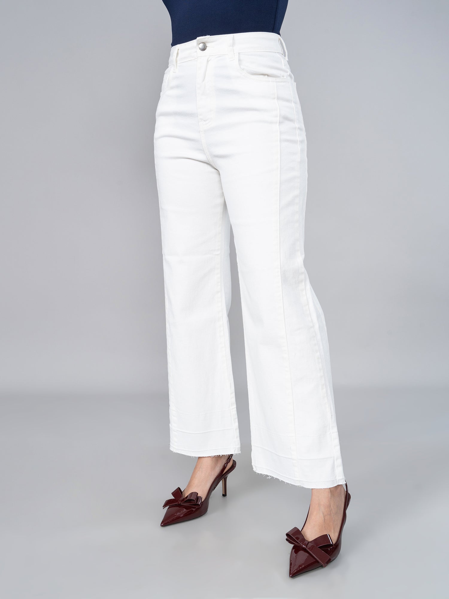 JEAN DENIM BLANCO DE MUJER 