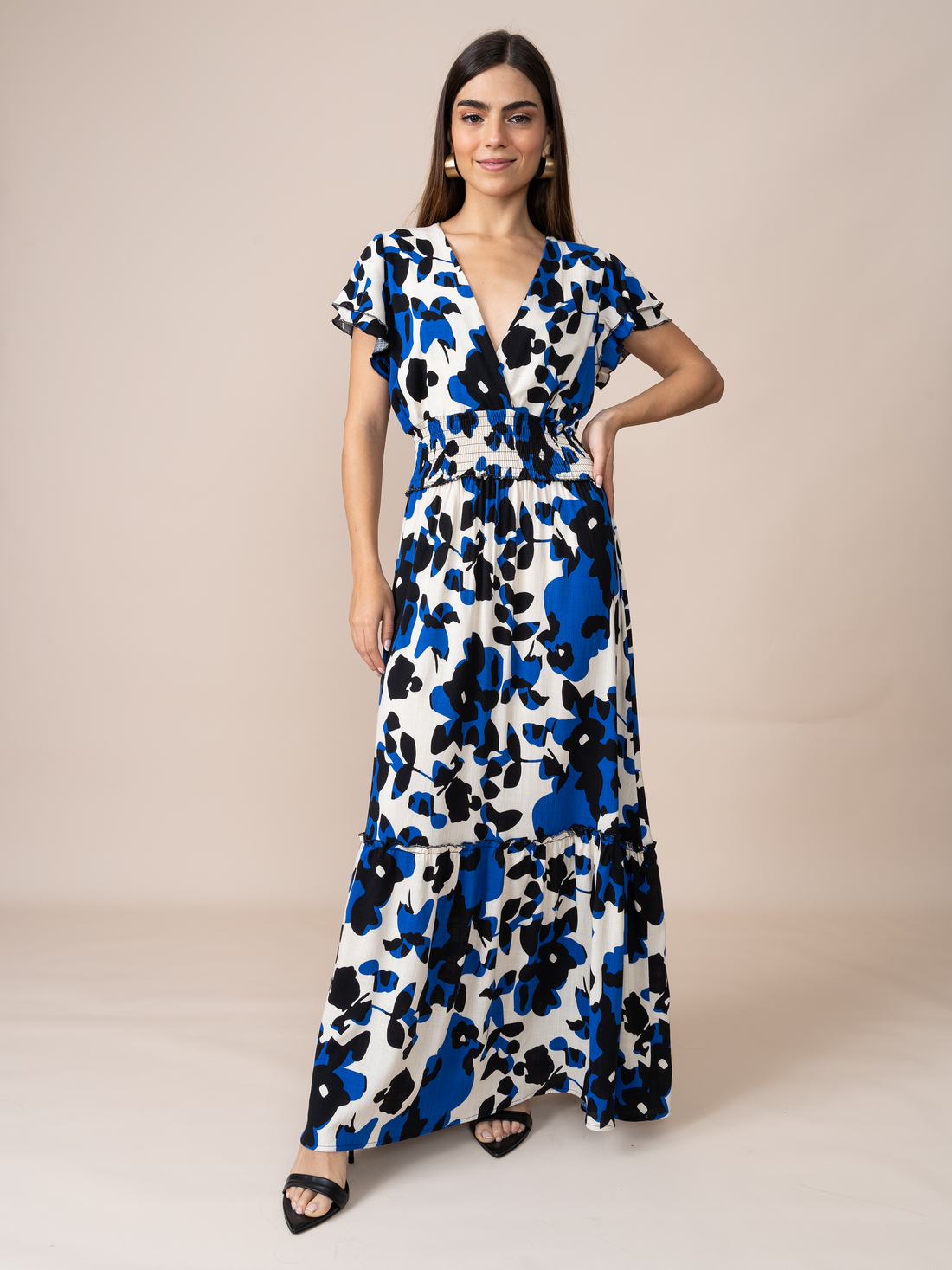 Vestido Andreina Estampado Azul