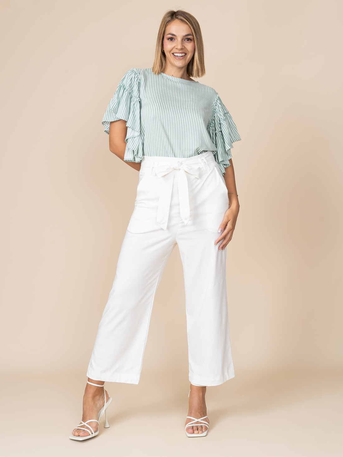 Pantalon de Lino Hueso