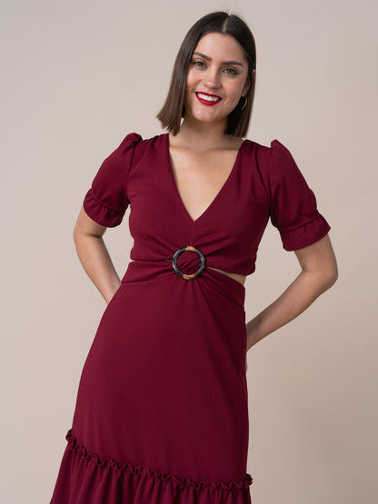 Vestido Nohelia Guinda