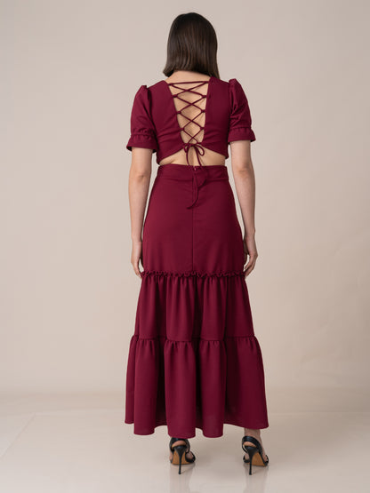Vestido Nohelia Guinda