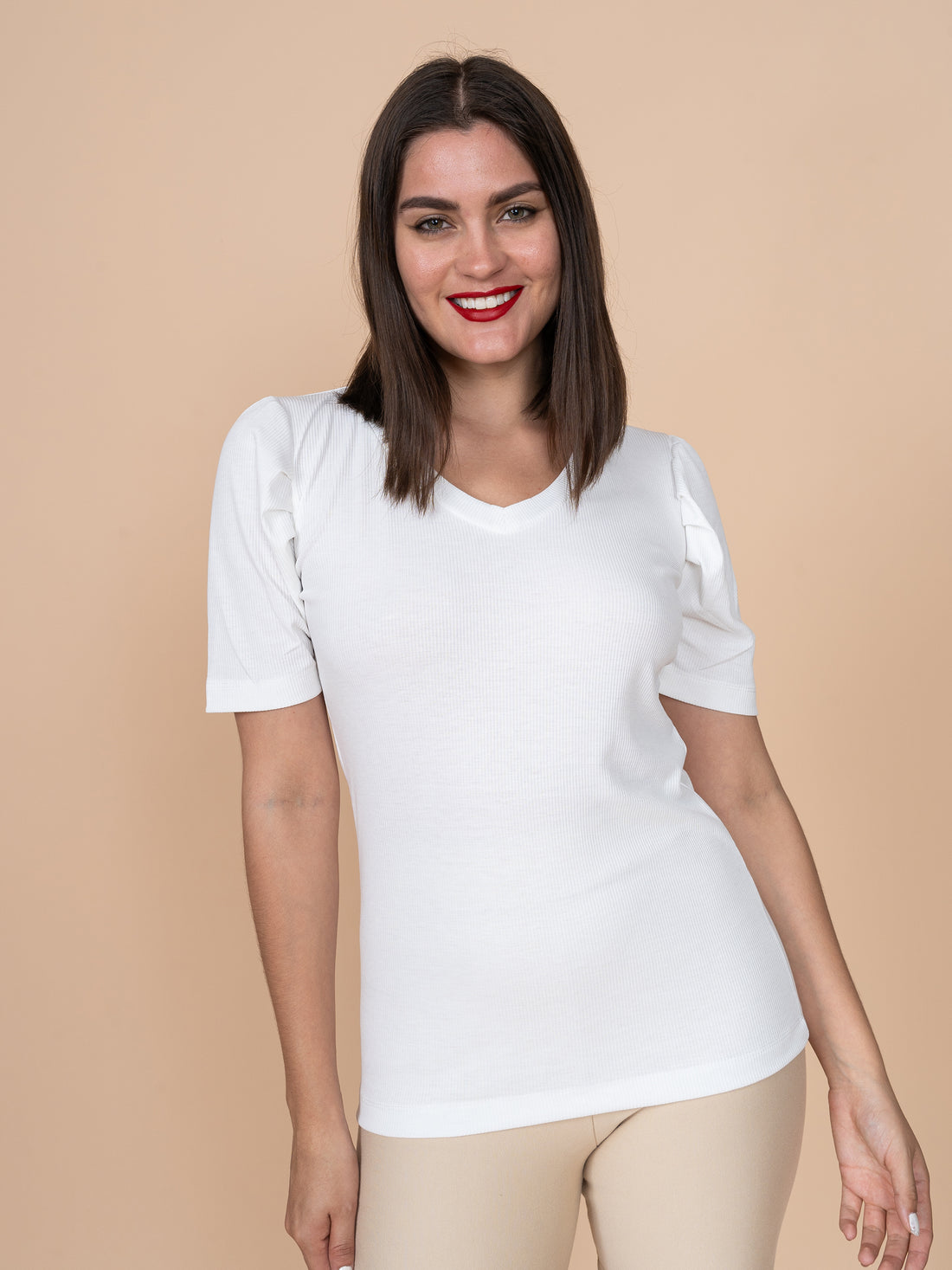 POLO DONNA CUELLO V BLANCO S/M OUTLET 4909