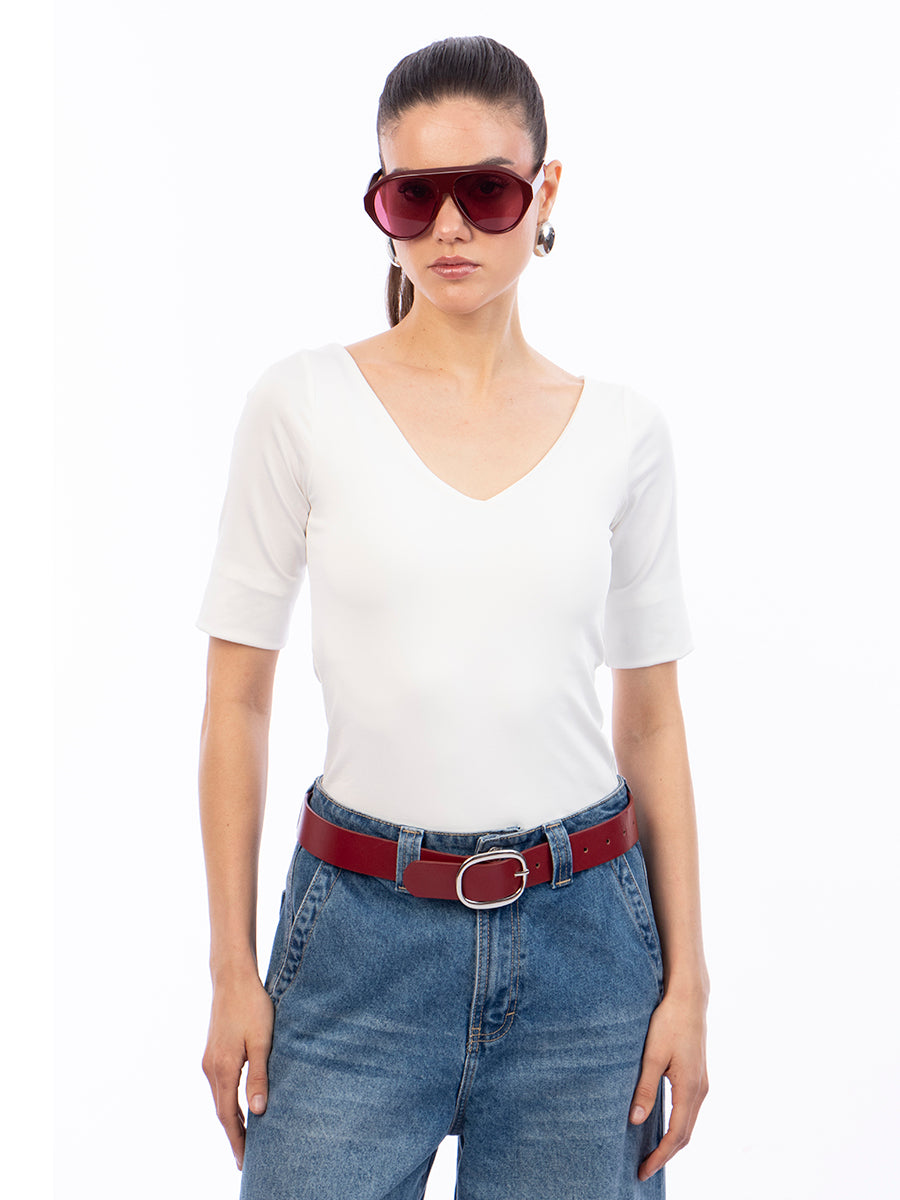 Body Básico Manga Corta Blanco