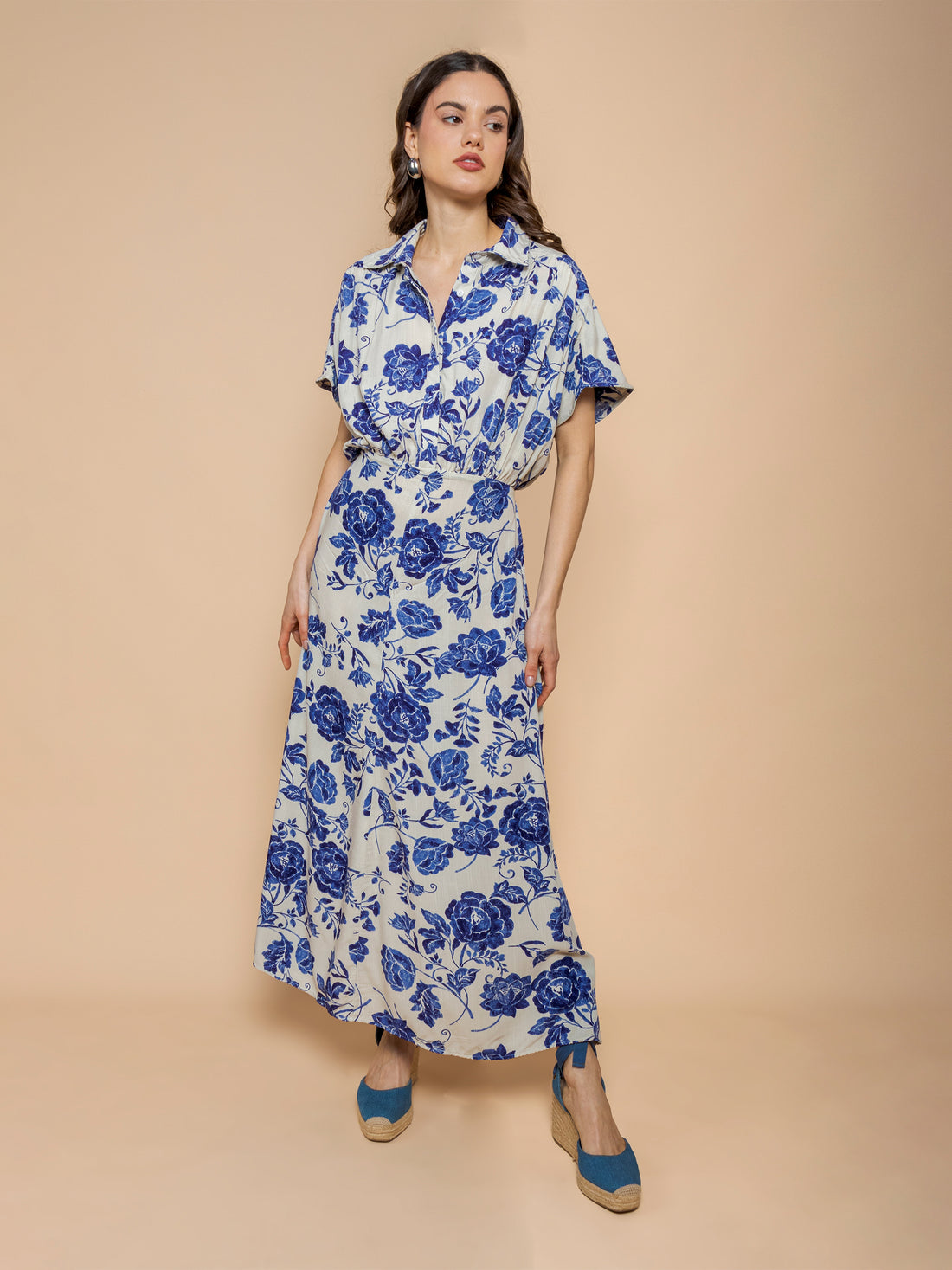 Vestido Mireya Estampado Azul