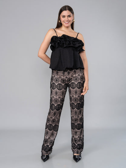 LOOK DE MUJER CON PANTALON DE MUJER NEGRO