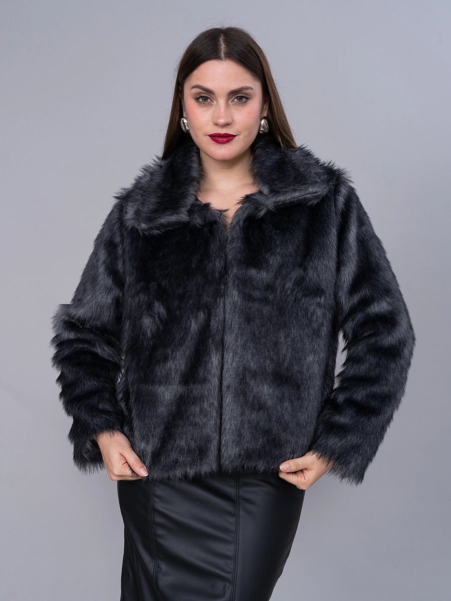 Abrigo Fur Plata - SACO de La Matier